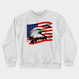 Patriotic Eagle American Flag Crewneck Sweatshirt